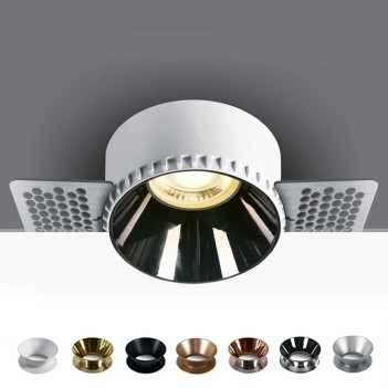 Recessed spotlight holder with GU10 IP20 socket with 90 mm hole TRIMLESS SERIES
