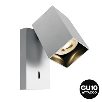 Wall light with GU10 socket IP20 RETRO SQUARE Series adjustable colour white