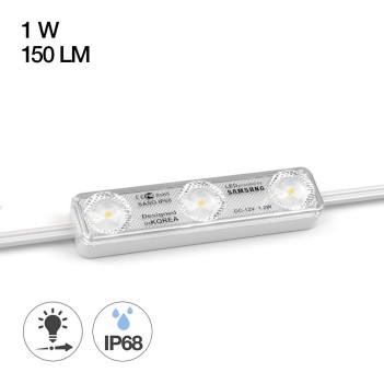 3 LED SAMSUNG 1W 12V IP68 170D 72x15mm sign LED module for