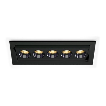 SERIE Mirror 12W 840lm 3000K 38D recessed spotlight with 150x43 mm hole adjustable colour black