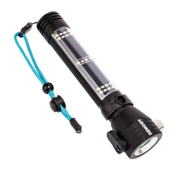 Multifunctional 200 lm LED torch with solar charging +