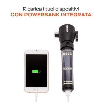 RENOGY | Torcia led portatile mutifunzione luce fino a 200mt