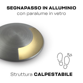 KING LED | Segnapasso led da incasso calpestabile 1W 30lm foro 30mm