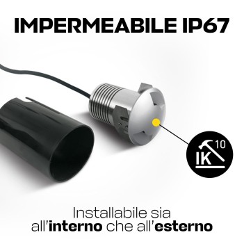 KING LED | Segnapasso da incasso con attacco GU10 calpestabile IP67