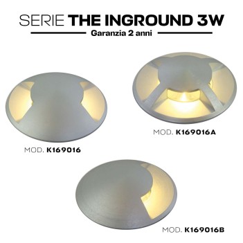 KING LED | Segnapasso da incasso calpestabile 3W 100lm Serie The Inground Medium IP67 - Rotondo Foro 77mm