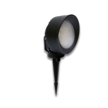 Faretto con picchetto con attacco GX53 10W 1290lm D152mm serie Tommy 220V IP66 - Nero