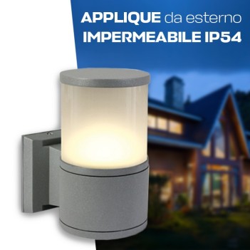 Applique da muro con attacco E27 serie Tube 220V IP54 -