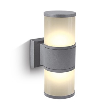 Wall light with E27 socket Tube series 220V IP54 - Grey Two-way light en