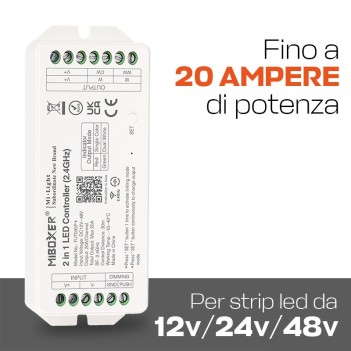 MiBoxer Mi Light FUT035S+ Ricevitore RF 20A per Strip Led