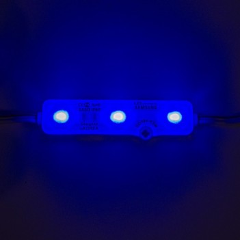 1.2W 12V Blue Light Sign Led Module with 3 SMD5630 6715 160D IP68 LEDs for