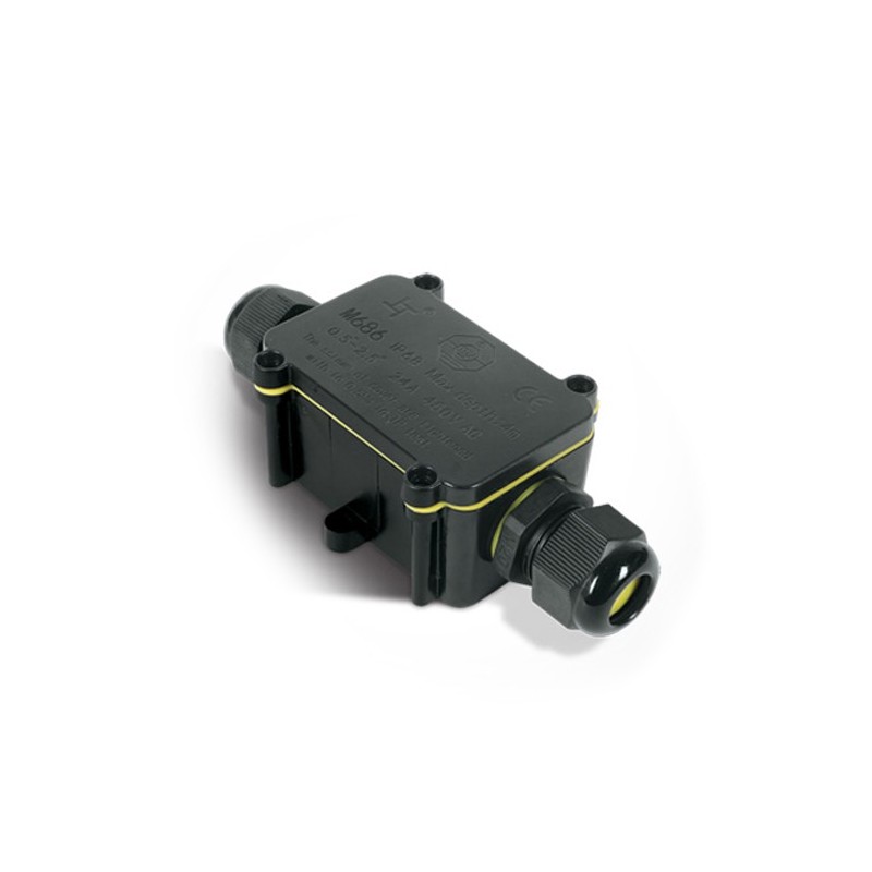 Waterproof IP68 2-way junction box for cables