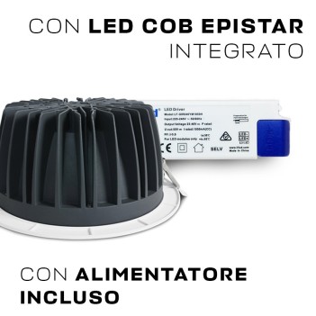 KING LED | Downlight plafoniera da Incasso 60W 5400lm IP20 60D