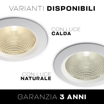 KING LED | Downlight plafoniera da Incasso 60W 5400lm IP20 60D