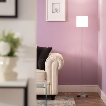 Led Floor Lamp Serie CROMO 130 cm E27 socket - White Led Floor