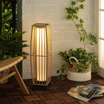 Led Floor Lamp Series BOHO CHIC 68 cm waterproof IP44 - Rattan