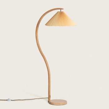 Led Floor Lamp Series WOOD 146 cm E27 socket - Led Wooden Floor