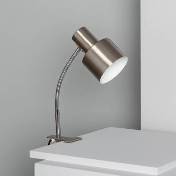 FLEXI Series Led Table Lamp E27 socket with clamp - Silver