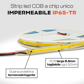 Led Strip COB CRI90 50W 5250lm 24V IP65-TR PCB 8.5mm Chip Led Continued