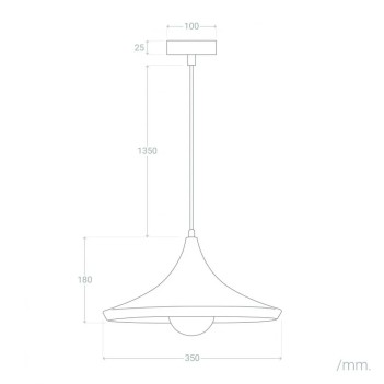 PRESLEY Suspension Lamp with E27 Socket - White en