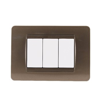 Frame Plate 3 Modules Bronze - Matix Series Compatible en