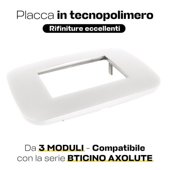 PLACCA CORNICE FUTURA 3 MODULI BIANCA - SERIE LUTE en