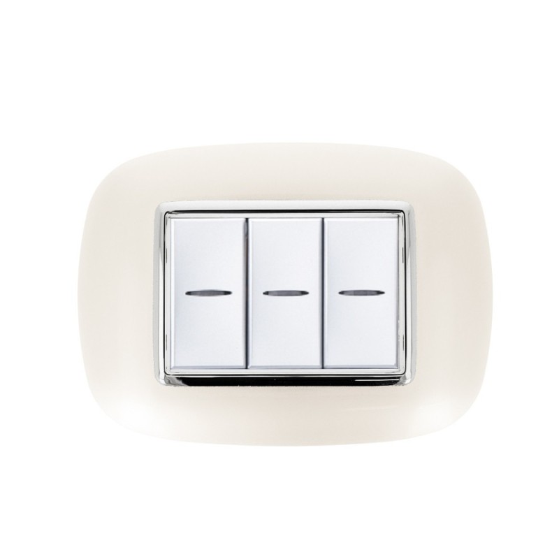 PLACCA CORNICE OVAL 3 MODULI SABBIA - SERIE LUTE en PLACCA CORNICE OVAL 3 MODULI SABBIA - SERIE LUTE en