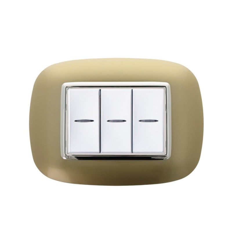 PLACCA CORNICE OVAL 3 MODULI ORO - SERIE LUTE en PLACCA CORNICE OVAL 3 MODULI ORO - SERIE LUTE en