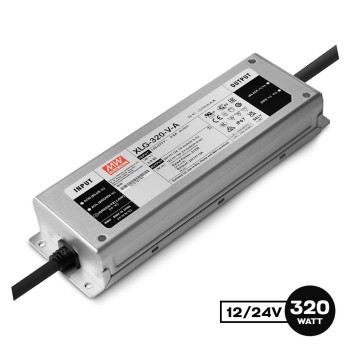 MeanWell 320W 12/24V IP67 XLG-320-V-A power supply with voltage
