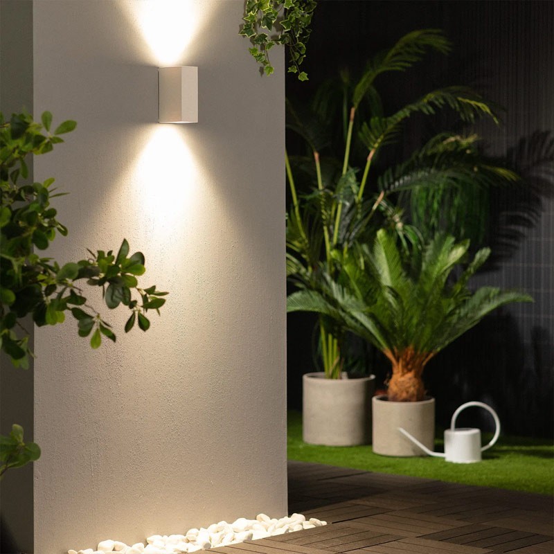 Up&Down Wall Light for 2 LED Spotlights GU10 220V IP54 - MISENO White