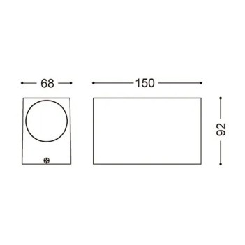 Applique da Muro Up&Down per 2X Faretto Led GU10 - da Esterno IP54 - MISENO EN