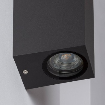 Applique da Muro Up&Down per 2 Faretti Led GU10 220V IP54 – MISENO Nero