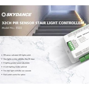 Controller ES32 per accensione sequenziale di scale e scalini per strip led