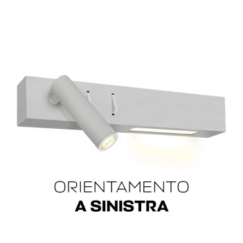 Lampada Led Applique zona notte 3+6W 480lm Bianca con