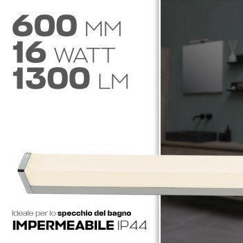 Bathroom Lighting | Linear Led Wall Light for Mirror 16W 1300lm IP44