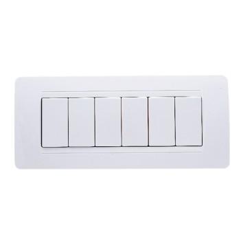 Frame Plate 6 Modules white - Matix Series Compatible