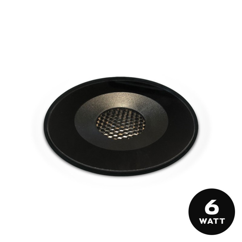 6W 25D IP67 round walkable diecast walklight black