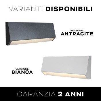 Segnapasso LED da parete 4W 220V IP65 3000K Colore Antracite – DARK LIGHT WALL