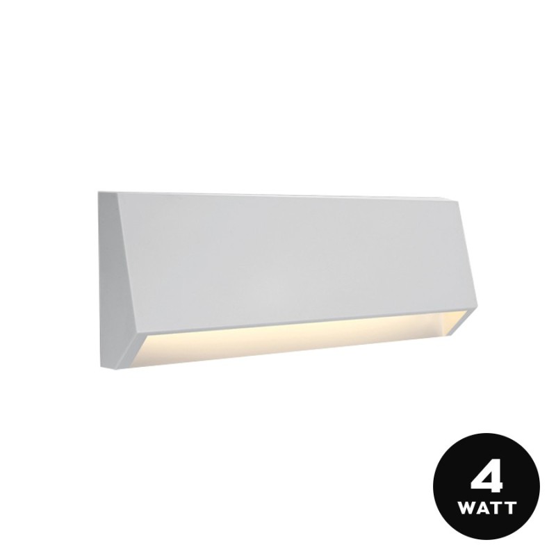 Segnapasso LED da parete 4W 220V IP65 3000K Colore bianco – DARK LIGHT WALL