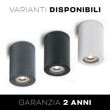 Faretto cilindrico con attacco GU10 impermeabile IP65 colore Bianco