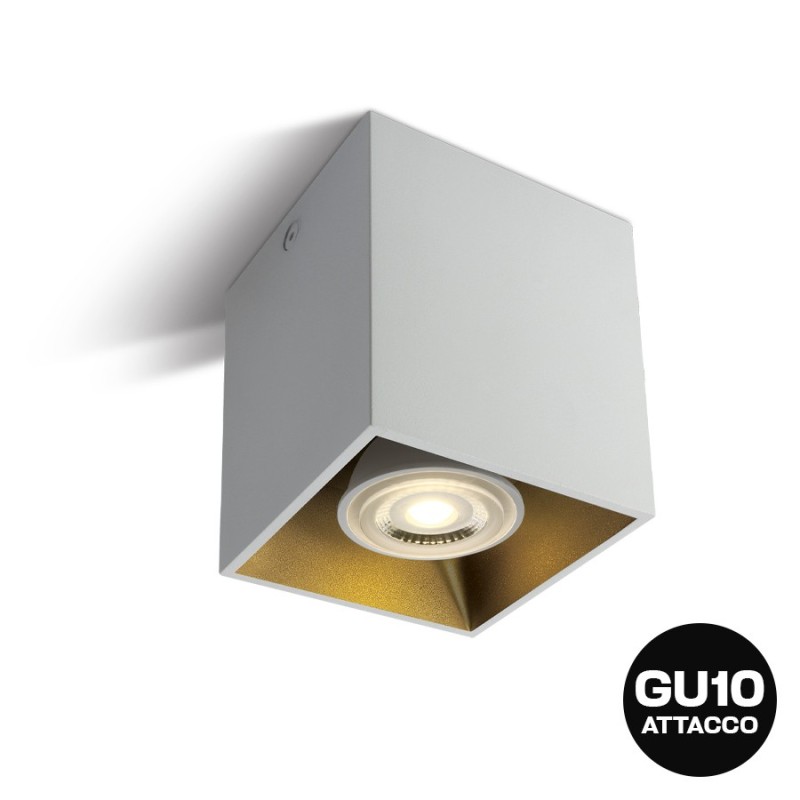 Ceiling Spotlight with GU10 IP20 Square Series 94mm D80mm Spotlight Colour white