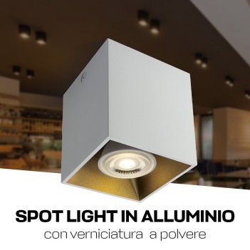 Ceiling Spotlight with GU10 IP20 Square Series 94mm D80mm Spotlight Colour white