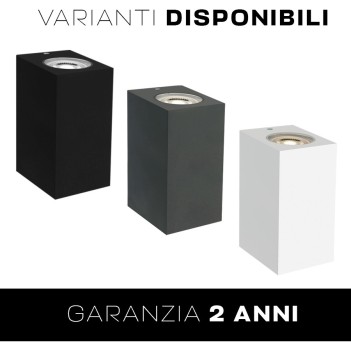 Applique con luce bidirezionale attacco GU10 impermeabile IP54 - Antracite