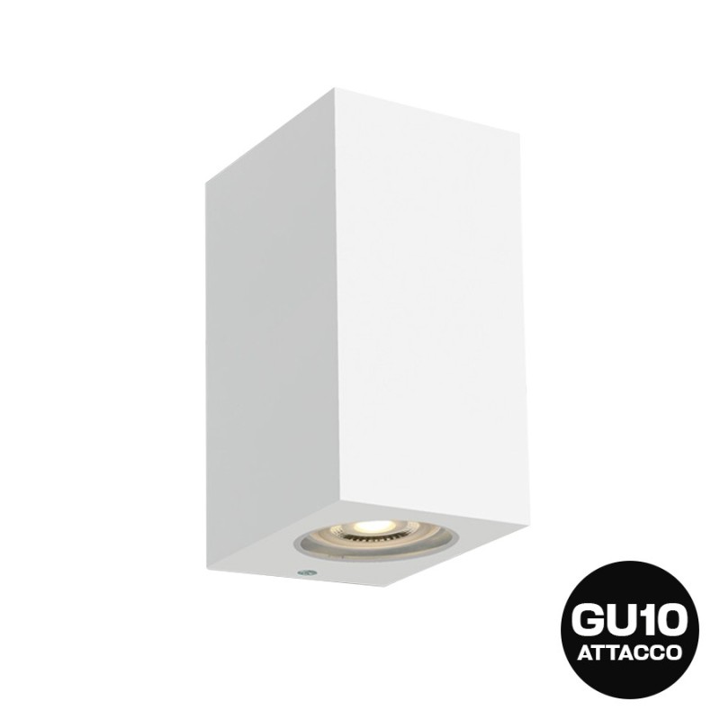 Applique bianca con luce bidirezionale attacco GU10 impermeabile IP54