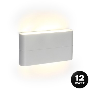 Wall light 12W 840lm 175mm Garden series 220V IP54 Two-way light - White