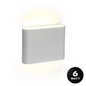 Wall light 6W 420lm 115mm Garden series 220V IP54 Two-way light - White