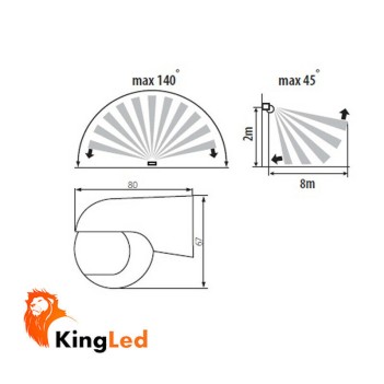 Sensore di Movimento e Crepuscolare da Muro max 120W IP44 –