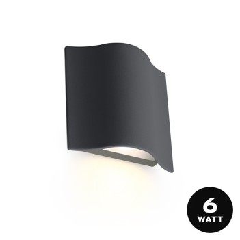 Wall light 6W 400lm 120mm Garden series 220V IP54 - Anthracite