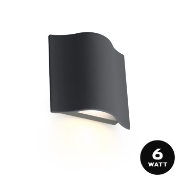 KING LED | Applique da esterno colore antracite 6W impermeabile IP54