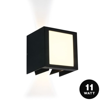 Applique a cubo luce bidirezionale 11W IP54 antracite da esterno