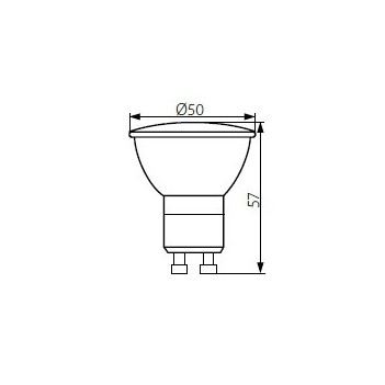 Faretto Led Dimmerabile GU10 Max 7,5W 550lm Dimensioni